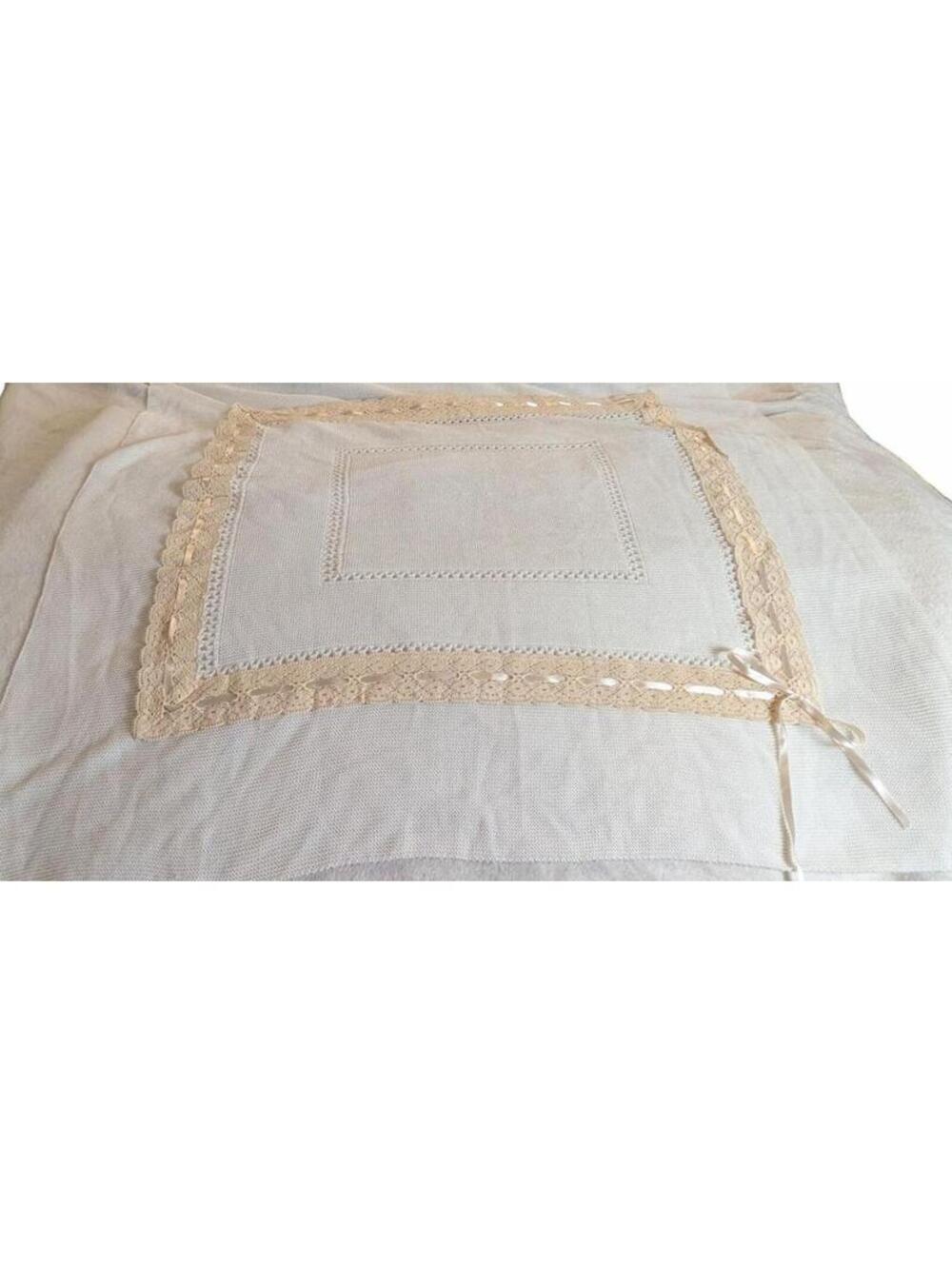 Handmade Christening Baptism Christening Dedication Blanket 100% Charmeuse
